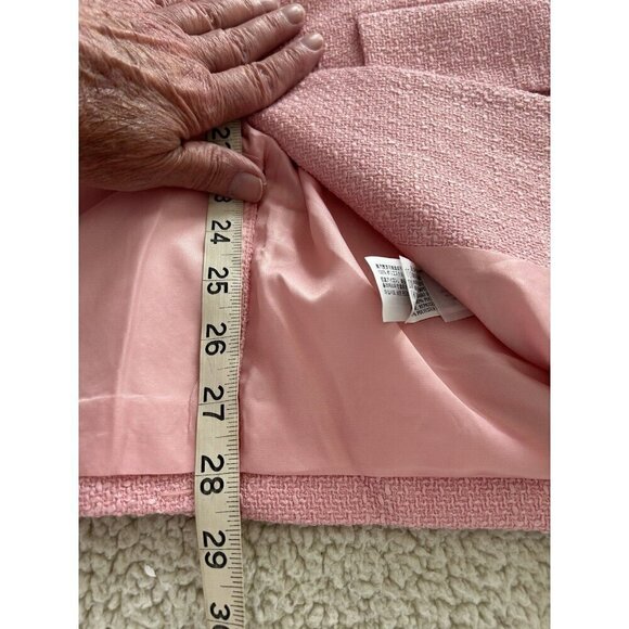 ENDLESS ROSE Womens Tweed Single Breasted Blazer Jacket Pink Size M - Picture 13 of 16